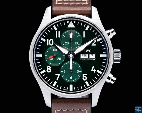 iwc pilot chronograph 41mm green